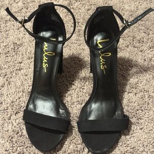 Lulu's Black Women's Heeled Sandals